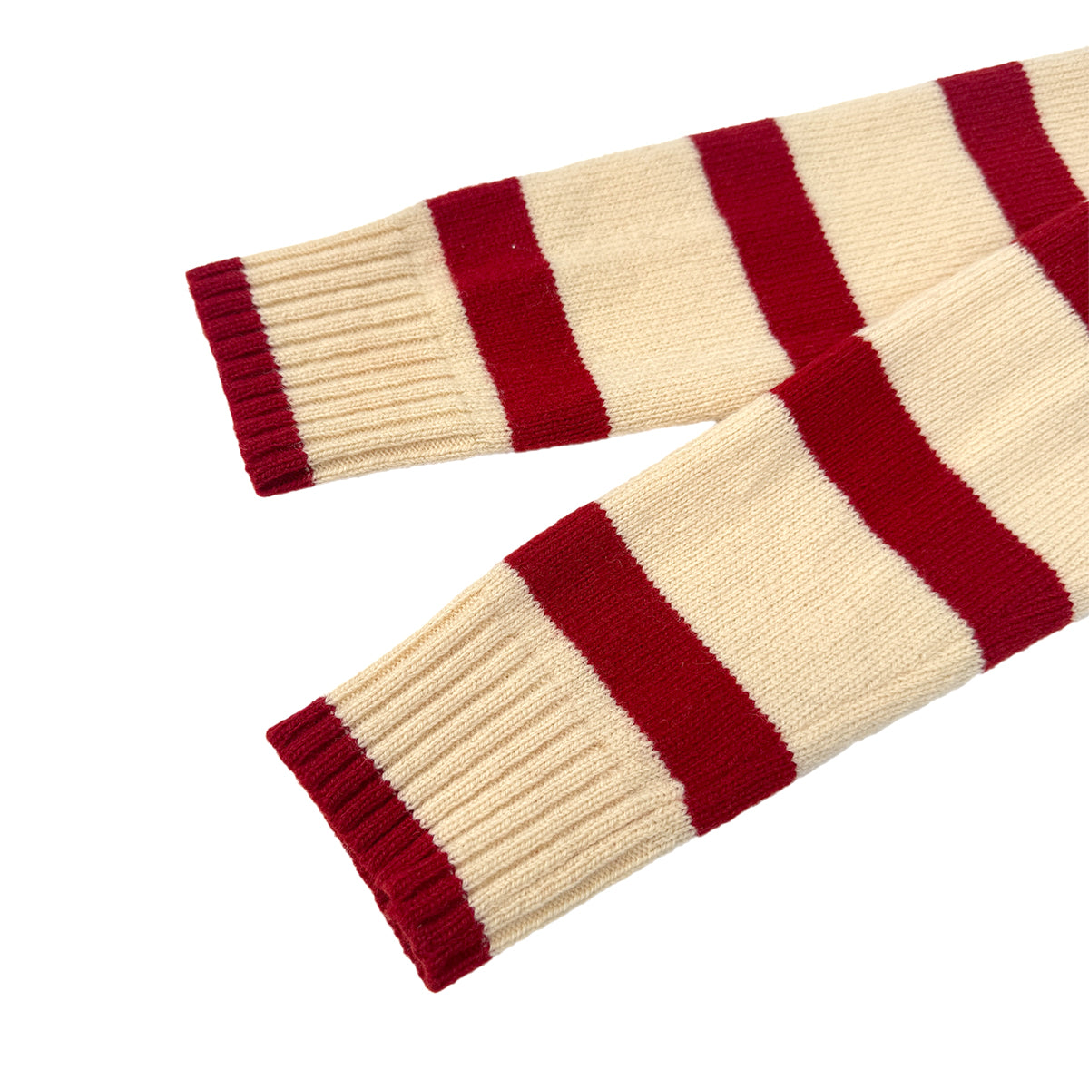 CHANEL VINTAGE 2007 BODER PATERN PENGUIN COCOMARK SWEATER RED IVORY WOOL 36 07A RTW 90289561