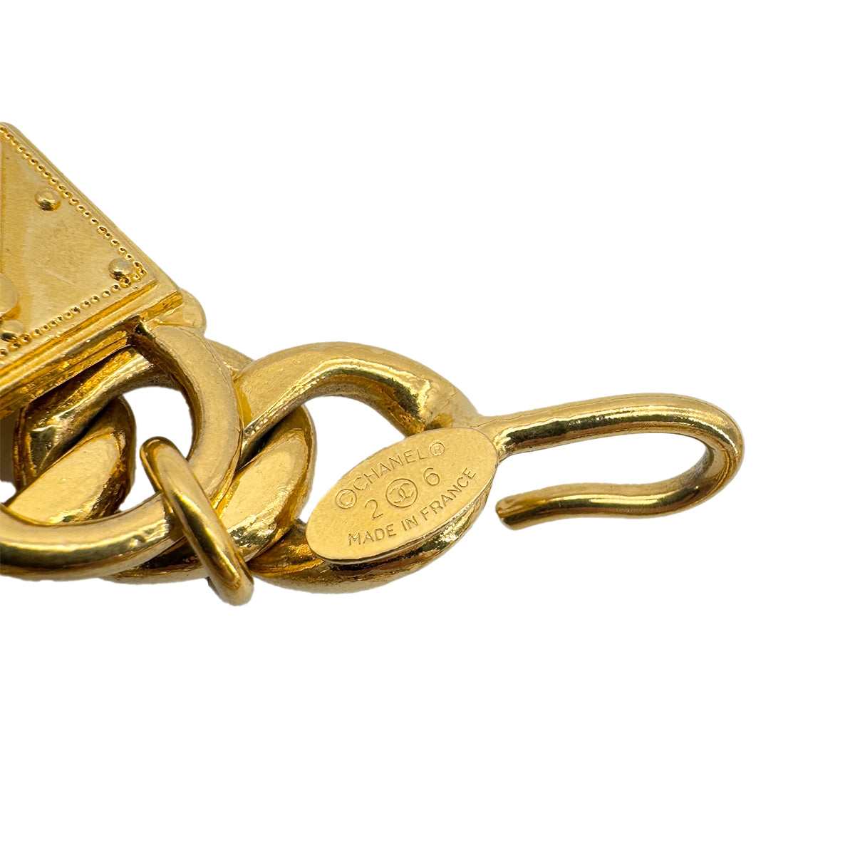 CHANEL VINTAGE CHAIN BELT COCOMARK GOLD ACCESSORY 26 90291336