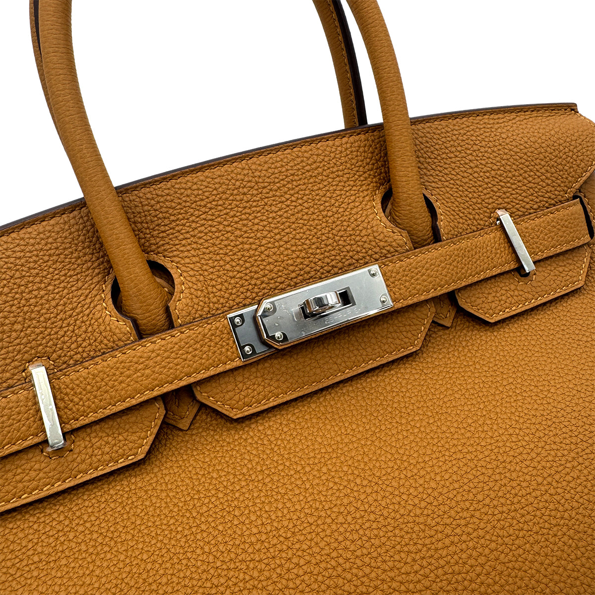 HERMES BIRKIN 30 VERSO CARAMEL LIME TOGO HAND BAG Y PALLADIUM HARDWARE 90292783