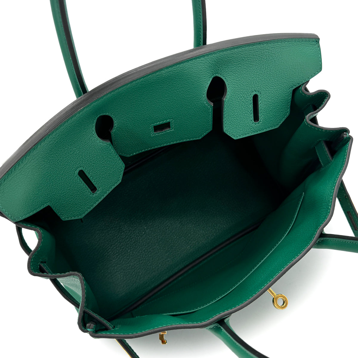 HERMES BIRKIN 30 VERT VERTIGO EVERCOLOR HAND BAG C GHW 90292866