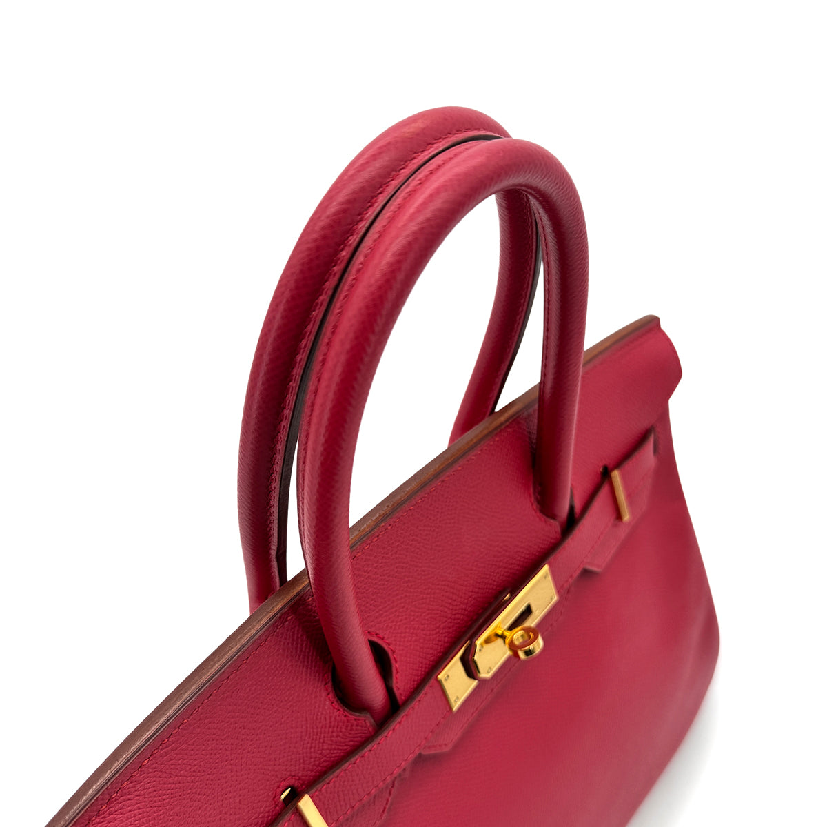 HERMES BIRKIN 30 ROUGE VIF COUCHVEL HAND BAG □D GHW 90293010