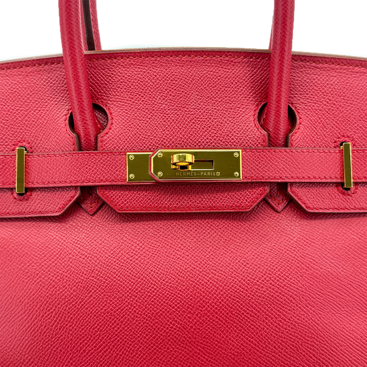 HERMES BIRKIN 30 ROUGE VIF COUCHVEL HAND BAG □D GHW 90293010