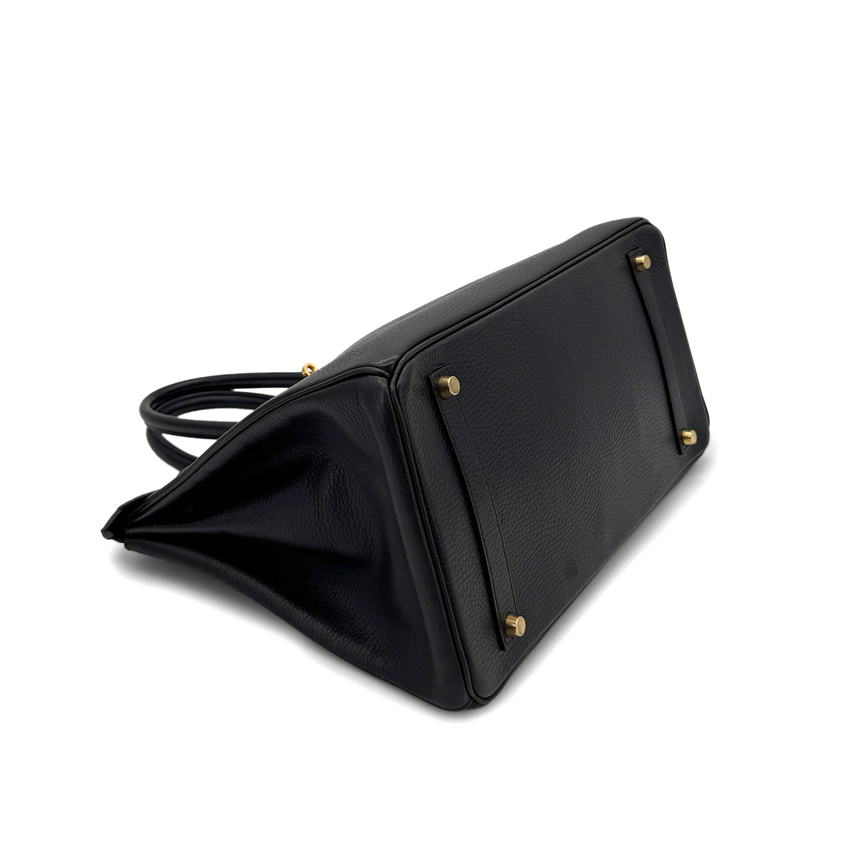 HERMES BIRKIN 35 BLACK ARDENNES HAND BAG □F GHW 90293511