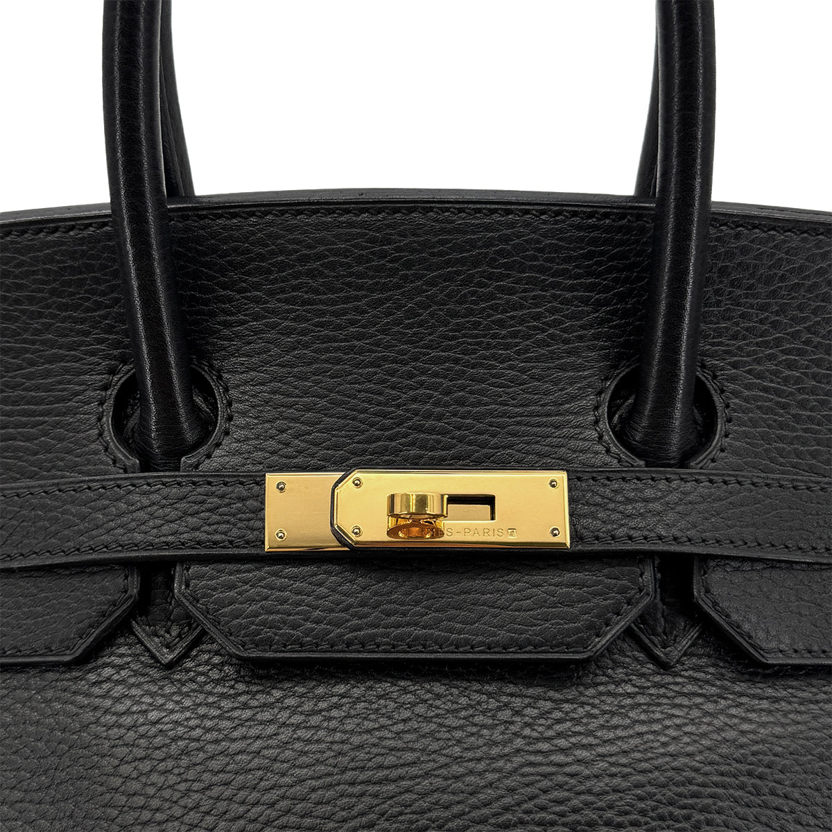HERMES BIRKIN 35 BLACK ARDENNES HAND BAG □F GHW 90293511