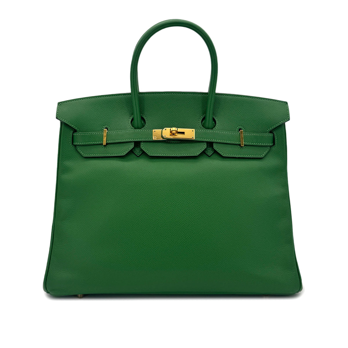 HERMES BIRKIN 35 VERT BENGALE VEAU EPSOM HAND BAG □O GHW 90294374