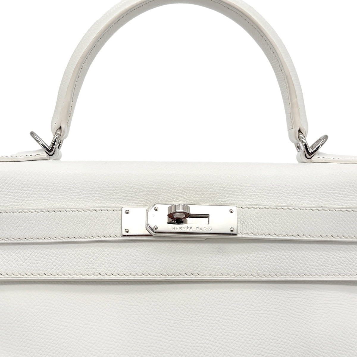 HERMES KELLY 28 RETOURNE WHITE BLEU JEAN VEAU EPSOM HAND SHOULDER BAG □I SHW 90295747 - PURPOSE