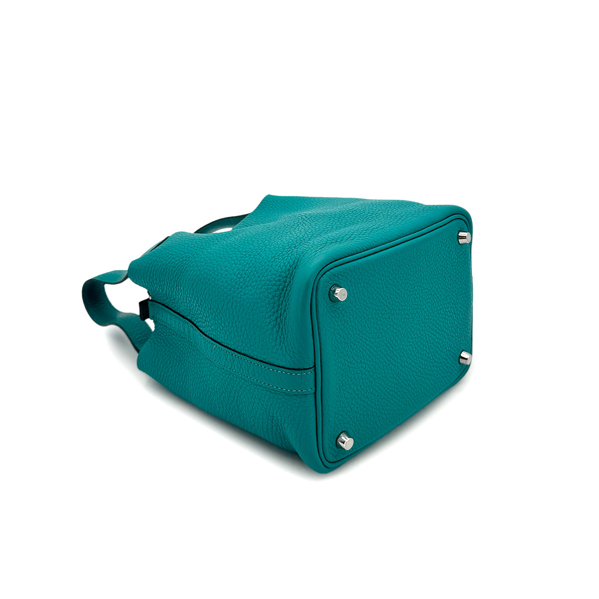 HERMES PICOTIN LOCK PM BLUE PAON TAURILLON CLEMENCE HAND BAG X SHW 90295829