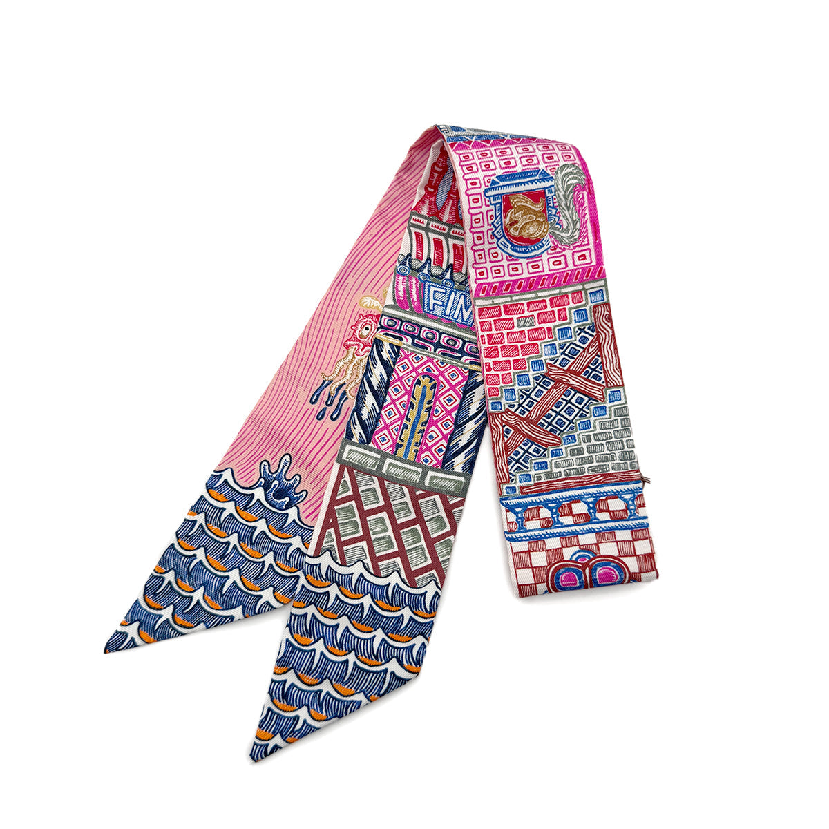 HERMES TWILLY SUPER SILK QUEST SCARF MULTICOLOR SILK 90295840