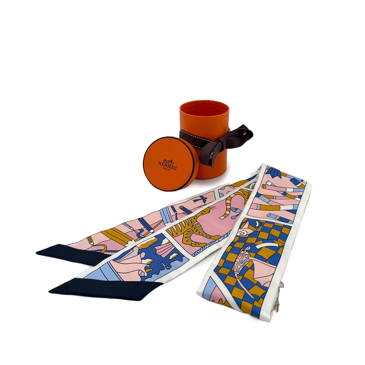 HERMES TWILLY FACTORY SUITE SCARF MULTICOLOR SILK 90295851