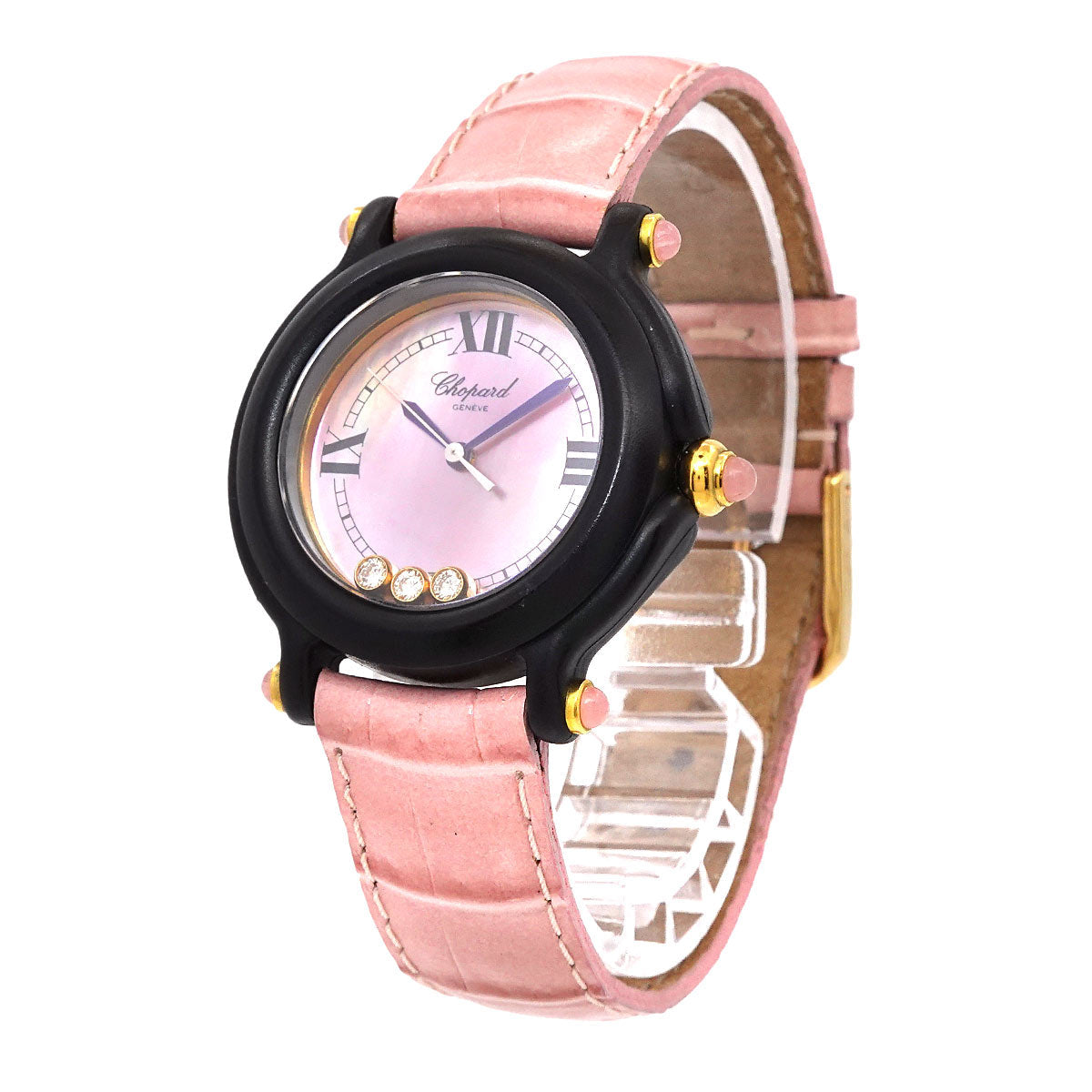 Chopard Be Happy Women's Watch, Limited Edition of 9,999 Pieces, 3-Piece Diamond, Pink Shell, Date, Quartz Watch, Chopard 90296337