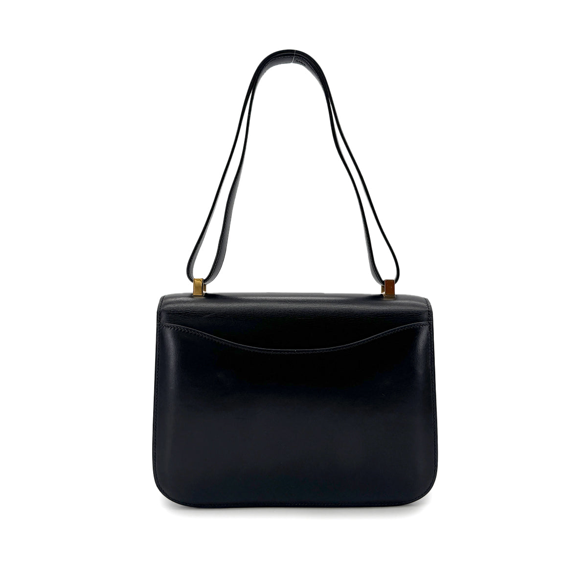 HERMES CONSTANCE 23 BLACK BOXCALF SHOULDER BAG 〇U GHW 90296452