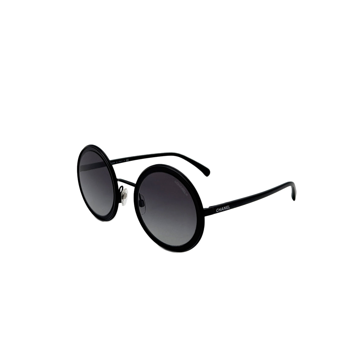 CHANEL SUNGLASSES LOGO ROUND BLACK EYEWEAR 90296571