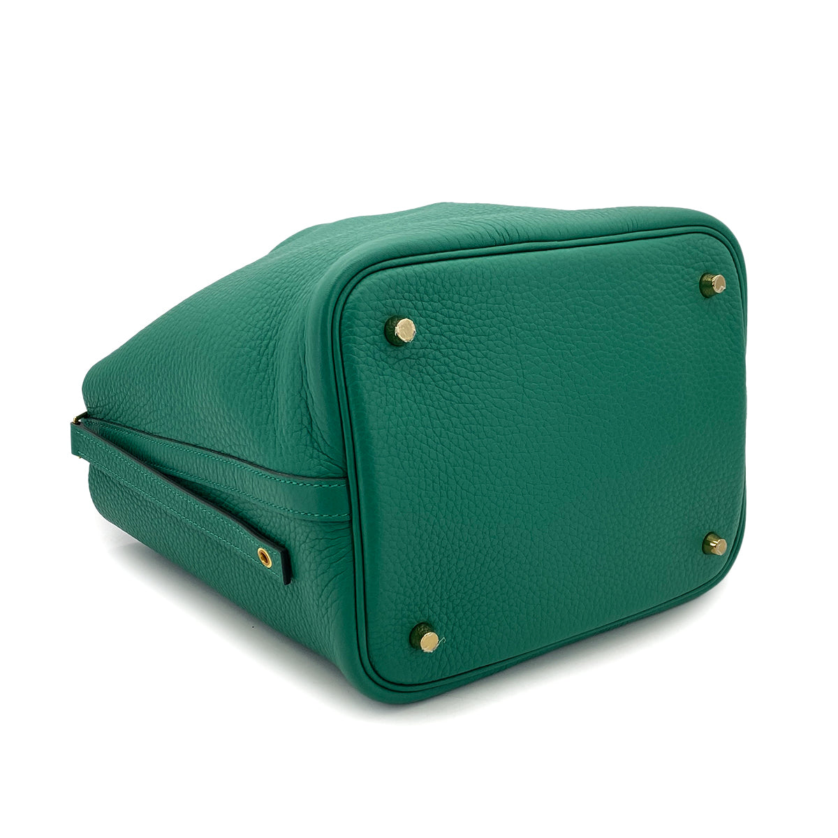 HERMES PICOTIN LOCK MM VERT VERTIGO TAURILLON CLEMENCE HAND BAG W GHW 90296681