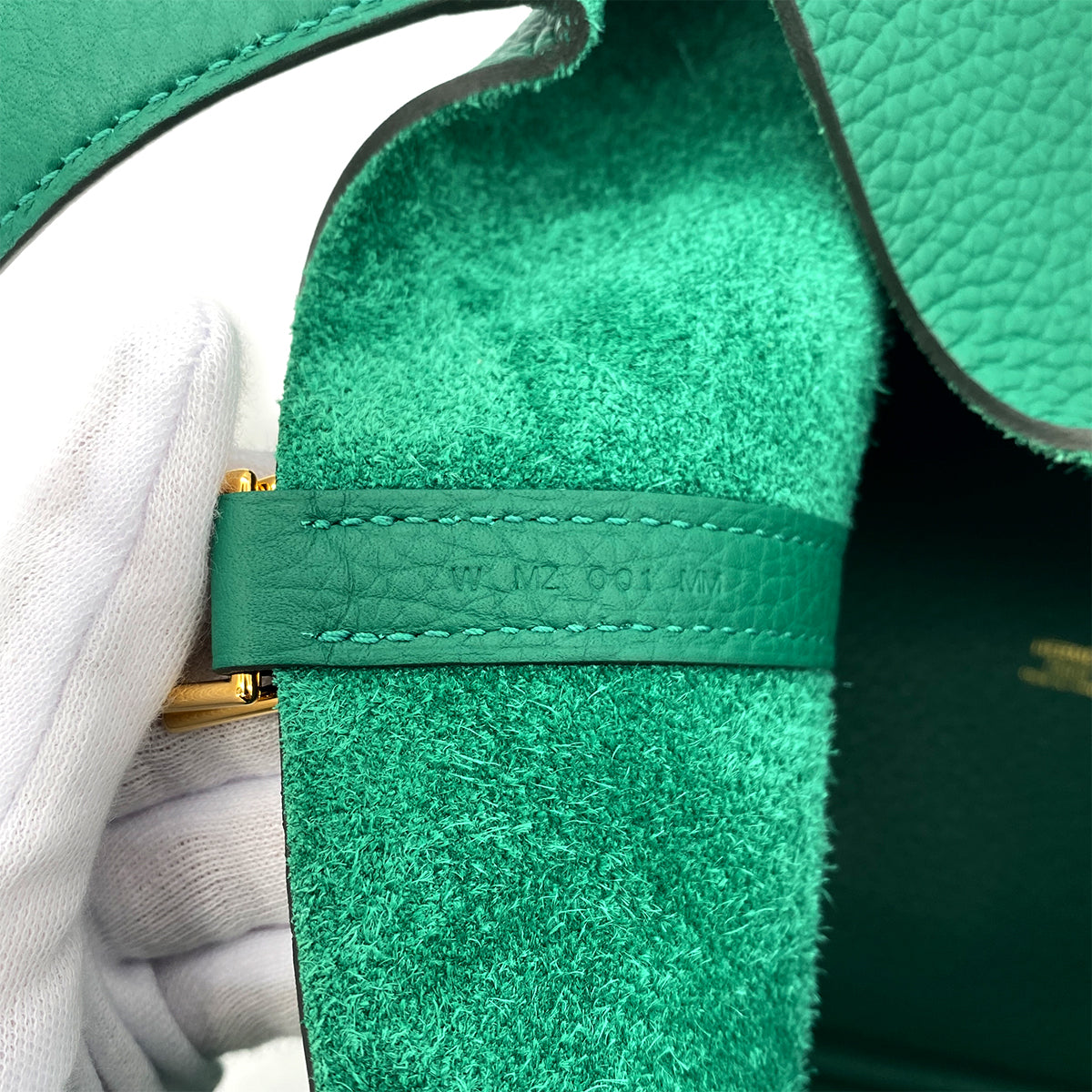 HERMES PICOTIN LOCK MM VERT VERTIGO TAURILLON CLEMENCE HAND BAG W GHW 90296681
