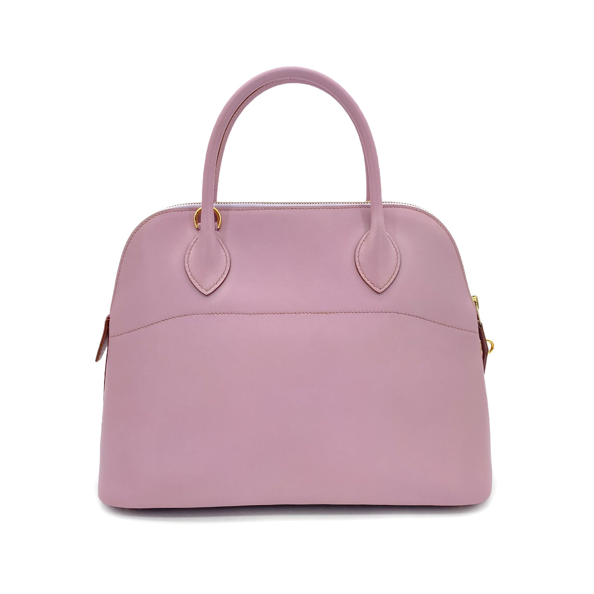 HERMES BOLIDE 31 MAUVE VEAU TADELAKT HAND SHOULDER BAG □E GHW 90297256
