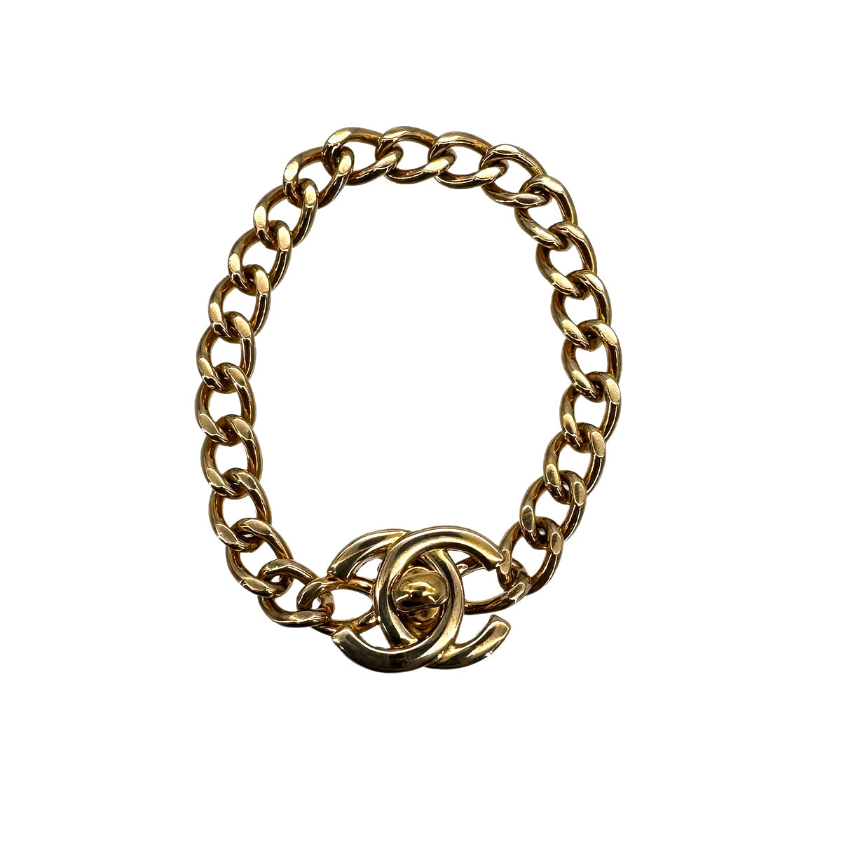 CHANEL BRACELET COCOMARK TURN LOCK GOLD ACCESSORY 01A 90298175
