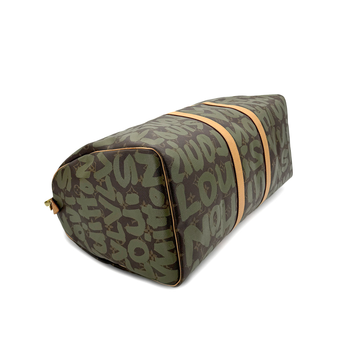 LOUIS VUITTON MONOGRAM GRAFFITI KEEPALL 50 HAND BAG BROWN GREEN M92196 90298329