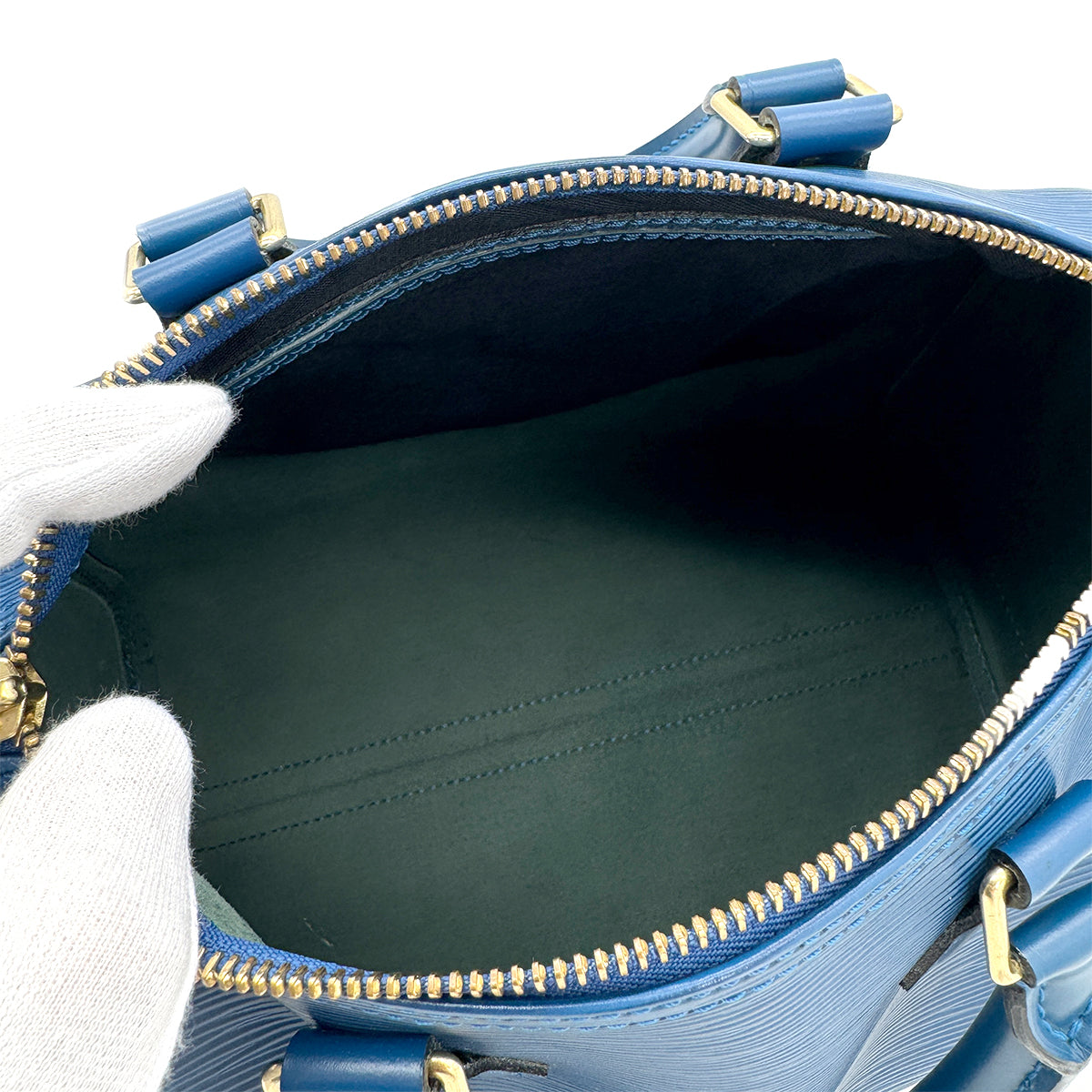 LOUIS VUITTON EPI SPEEDY 25 HAND BAG TOLEDO BLUE LEATHER M43015 90298699