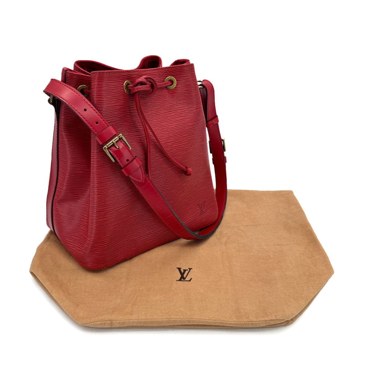 LOUIS VUITTON EPI PETIT NOE SHOULDER BAG CASTILIAN RED LEATHER M44107 90298713