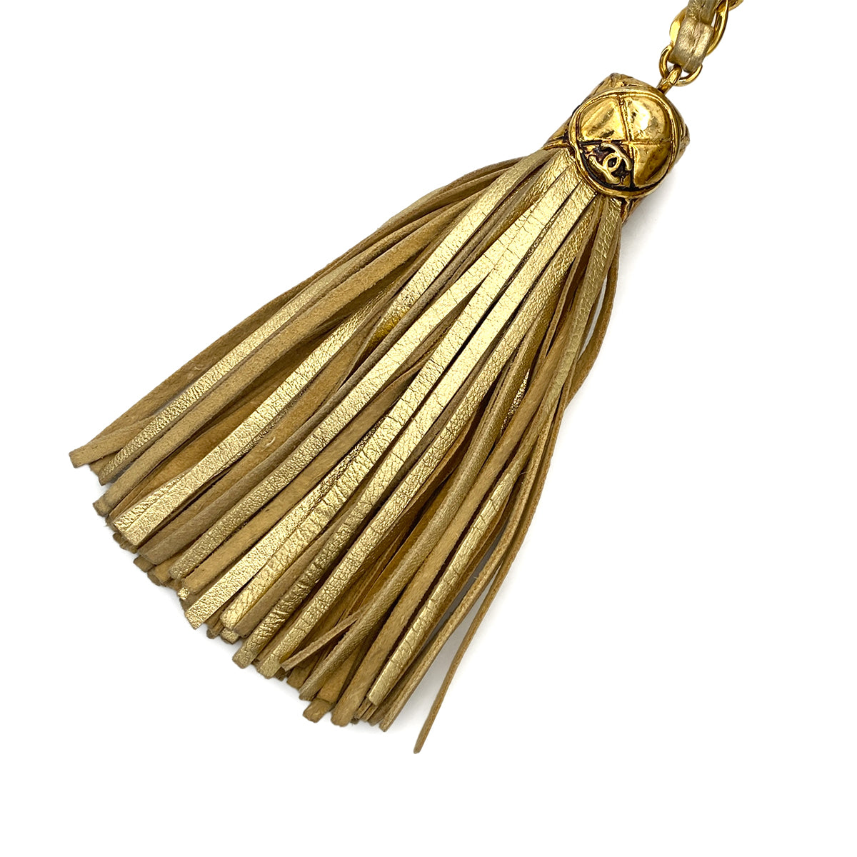 CHANEL VINTAGE FRINGE SHOULDER BAG GOLD LAMB SKIN 90298836 - PURPOSE