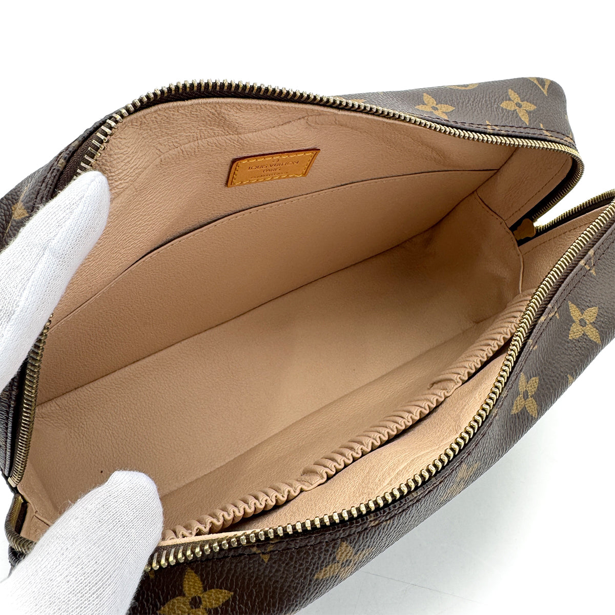 LOUIS VUITTON MONOGRAM TROUSSE TOILETTE 28 CLUTCH BAG BROWN M47522 90299059