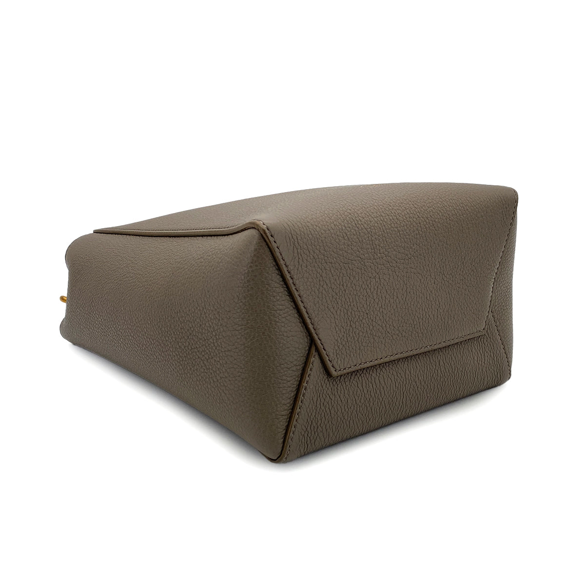 CELINE SANGLE SMALL BUCKET SHOULDER BAG GRAY LEATHER 90299160