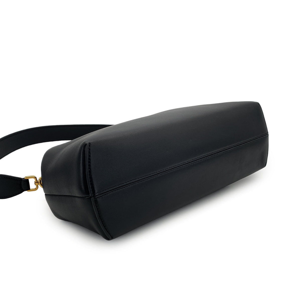 FENDI FIRST MEDIUM CLUTCH SHOULDER BAG LEATHER BLACK 8BP127 90299314