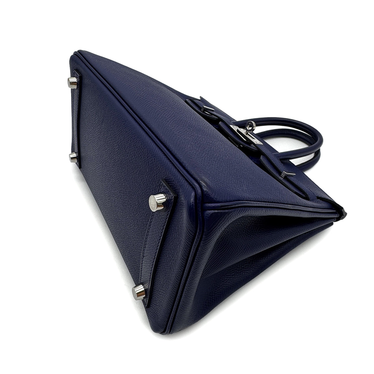 HERMES BIRKIN 25 BLUE SAPHIR EPSOM HAND BAG □Q SHW 90299355