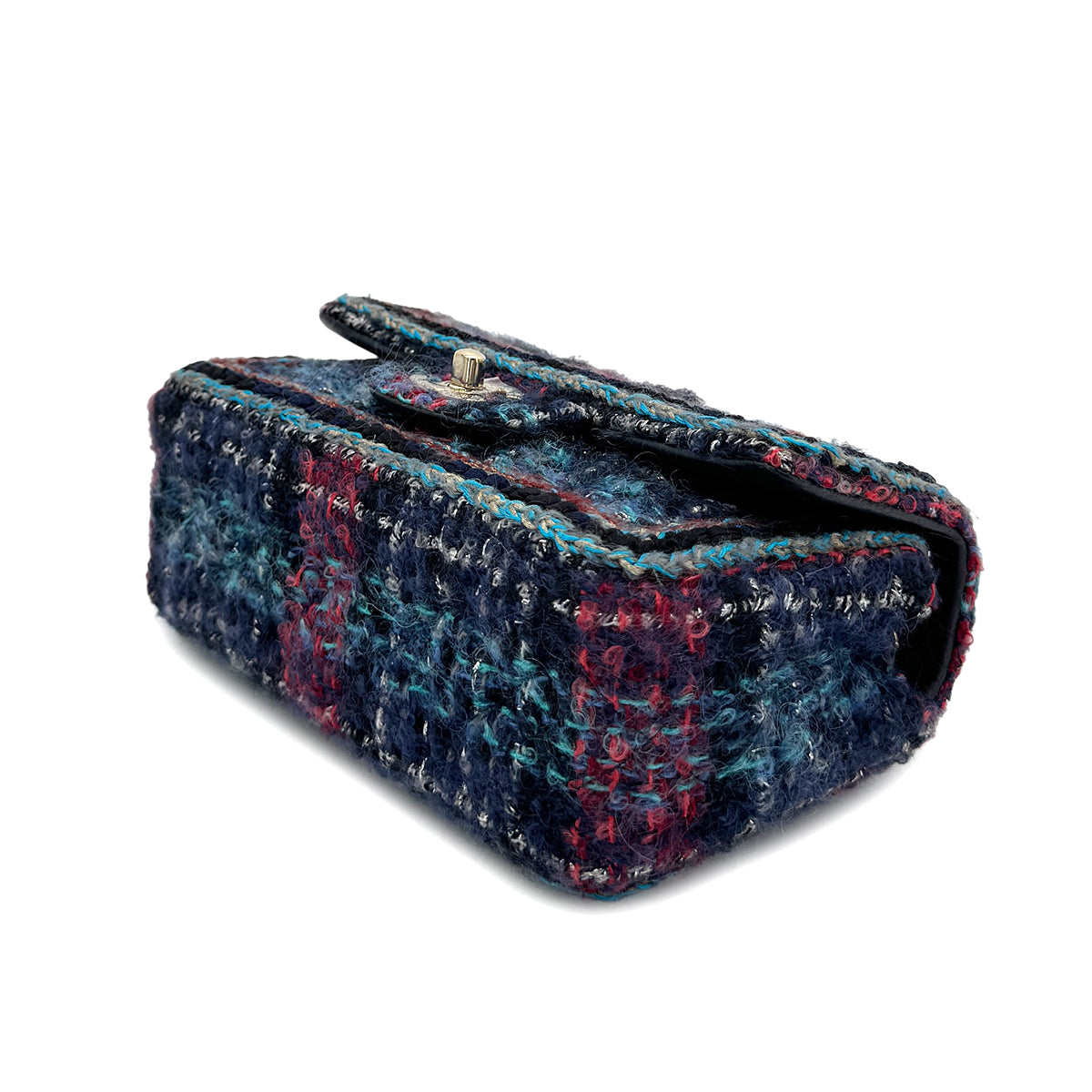 CHANEL CHAIN SHOULDER BAG MULTICOLOR TWEED 90299534