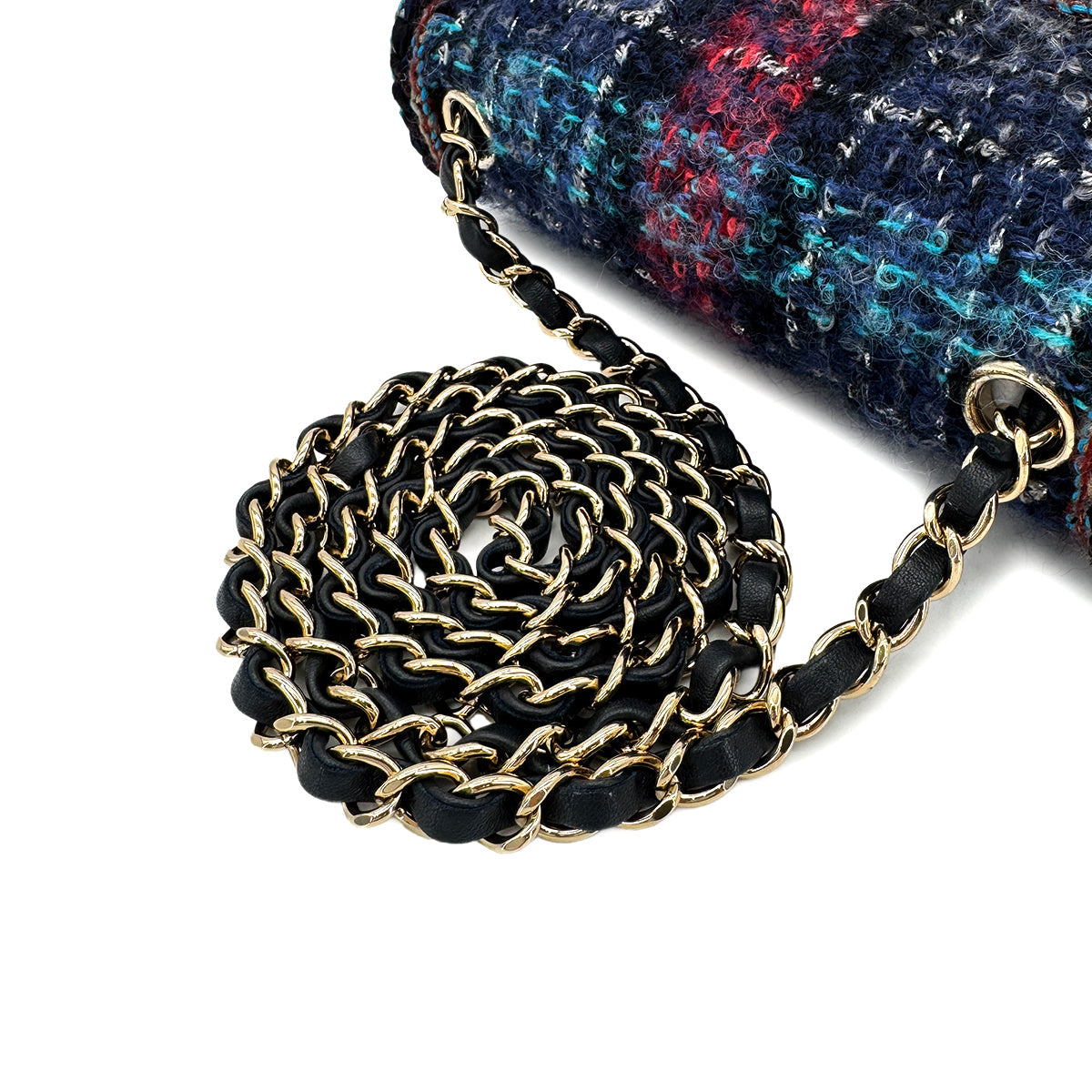 CHANEL CHAIN SHOULDER BAG MULTICOLOR TWEED 90299534