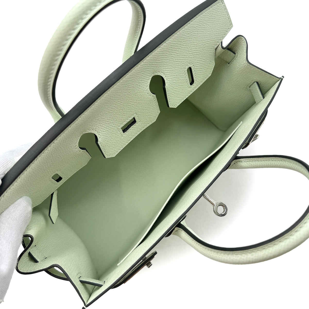 HERMES BIRKIN 25 SELLIER GRIS NEVE EPSOM HAND BAG B SHW 90299817