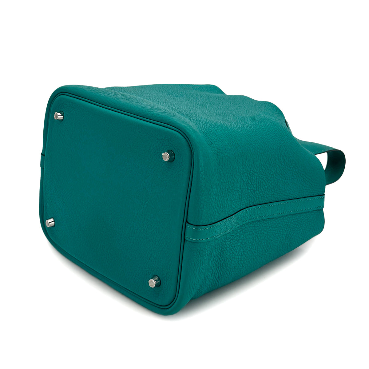 HERMES PICOTIN LOCK MM BLUE PAON TAURILLON CLEMENCE HAND BAG X SHW 90299818