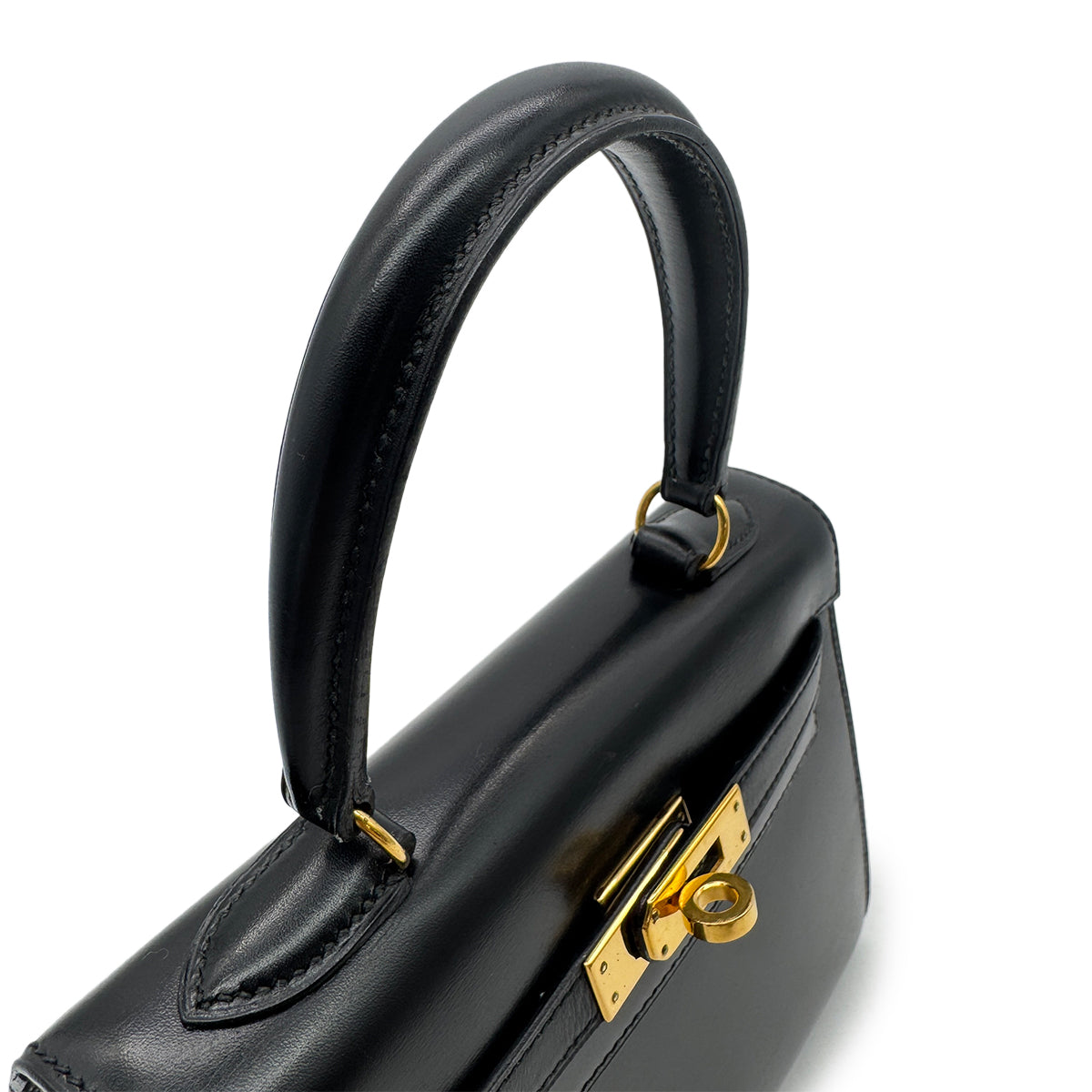 HERMES MINI KELLY 20 BLACK BOXCALF HAND SHOULDER BAG 〇V GHW 90302331 - PURPOSE