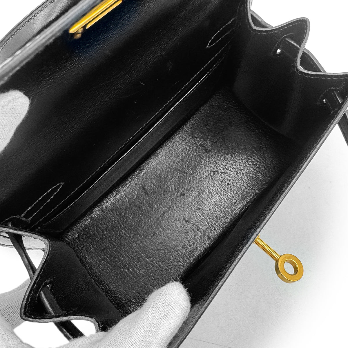 HERMES MINI KELLY 20 BLACK BOXCALF HAND SHOULDER BAG 〇V GHW 90302331 - PURPOSE