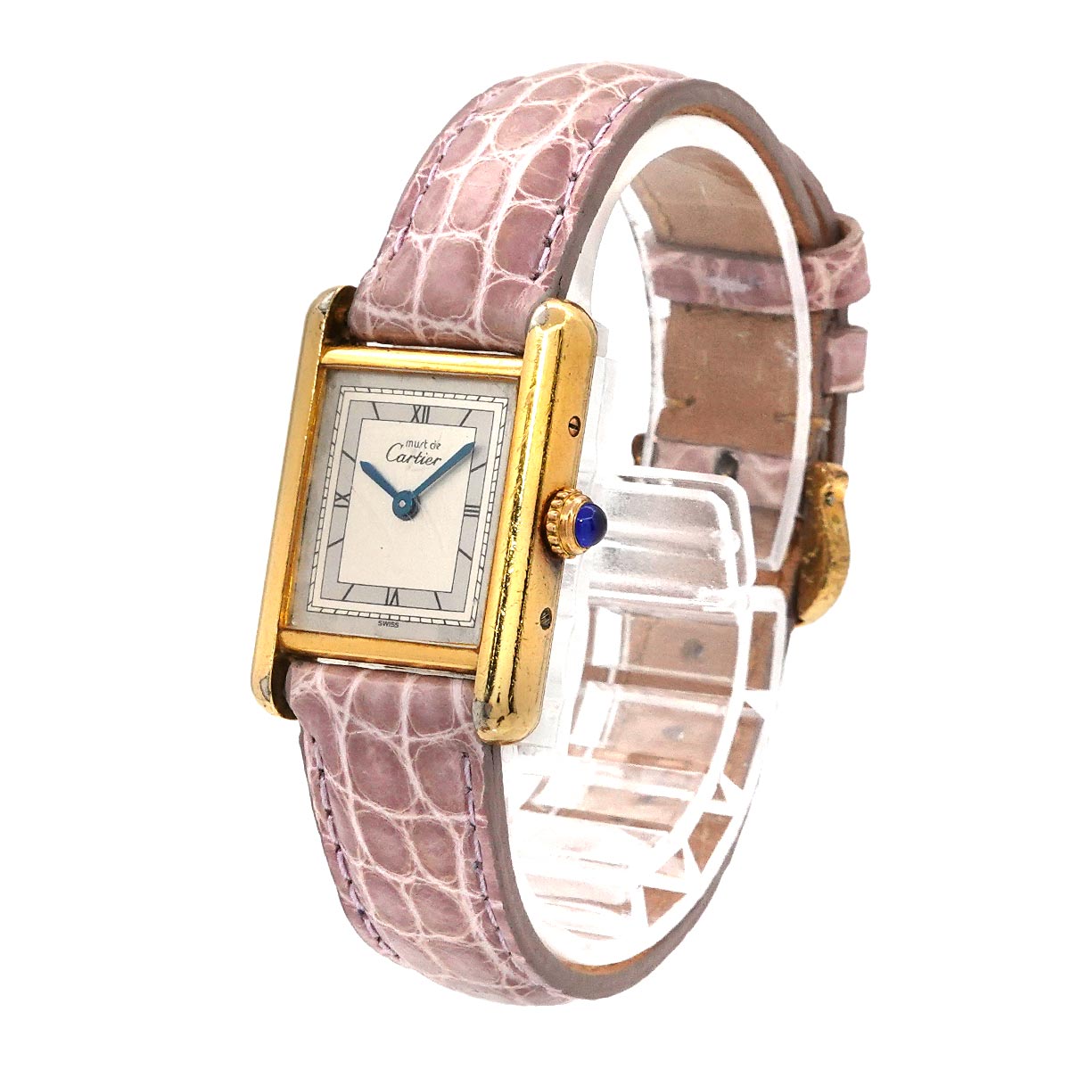 Cartier Must Tank SM Vermeil Vintage Women's Watch, Silver SV925 Quartz Movement, 90300529