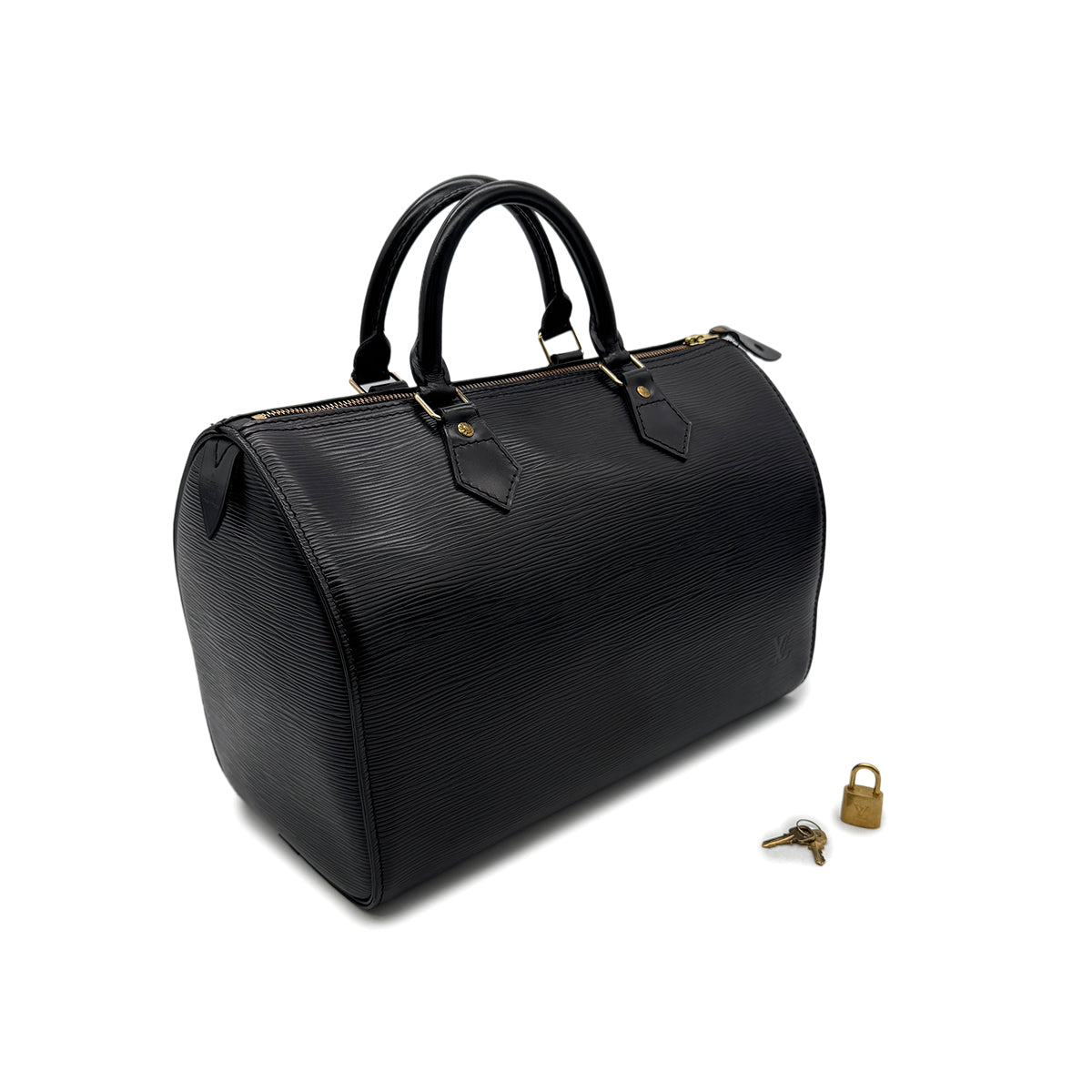 LOUIS VUITTON EPI SPEEDY 30 HAND BAG NOIR LEATHER M59022 90301085