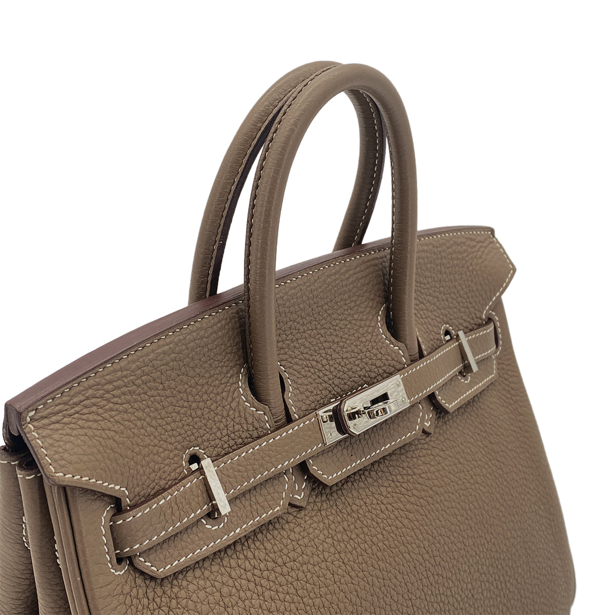 HERMES BIRKIN 25 ETOUPE TOGO HAND BAG □O SHW 90301086