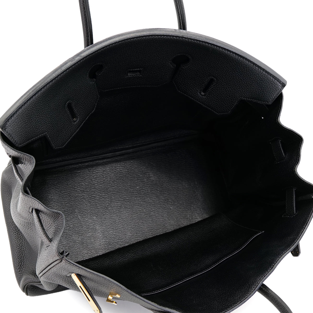 HERMES BIRKIN 35 BLACK TOGO HAND BAG □H GHW 90301750