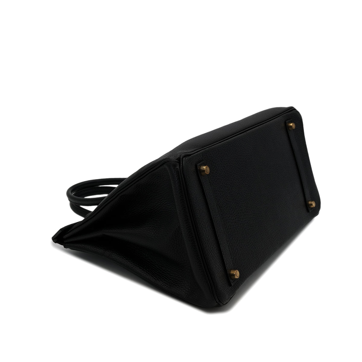 HERMES BIRKIN 35 BLACK VACHE LIEGEE HAND BAG □C GHW 90301844