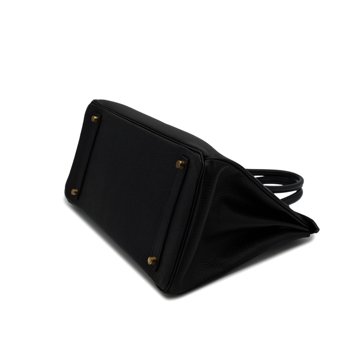 HERMES BIRKIN 35 BLACK VACHE LIEGEE HAND BAG □C GHW 90301844