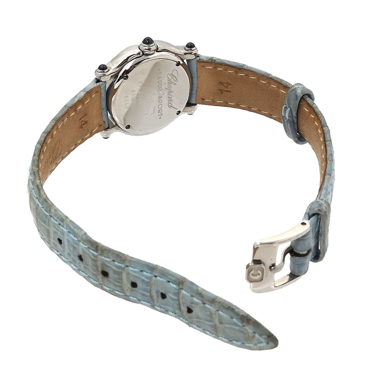 Chopard Happy Sport 27 8245 23 3P Diamond Women's Watch Blue Shell Quartz Chopard Happy Sport 90302231