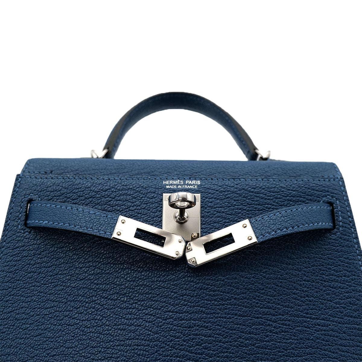 HERMES MINI KELLY 2 VERSO DEEP BLUE ORIGANO CHEVRE MYSORE HAND SHOULDER BAG U SHW 90302851