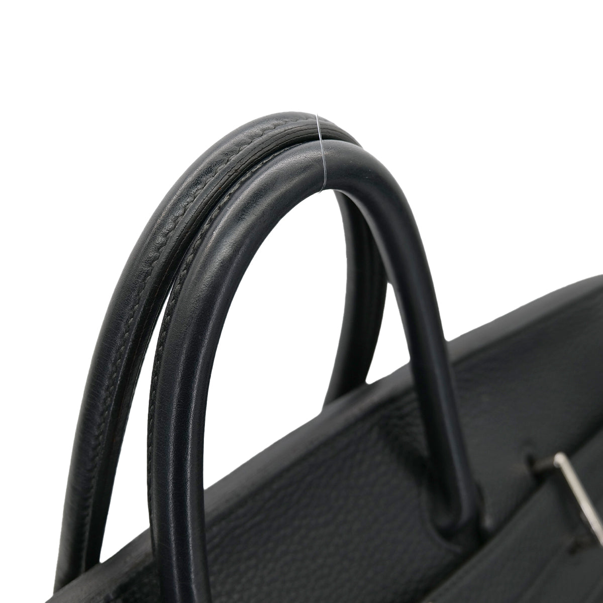 HERMES HAUT A COURROIES 50 BLACK TOGO HAND BAG □H SHW 90302895