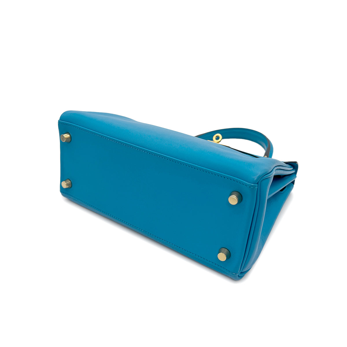 HERMES KELLY 25 RETOURNE BLUE FRIDA VEAU SWIFT HAND SHOULDER BAG Y GHW 90302908 - PURPOSE