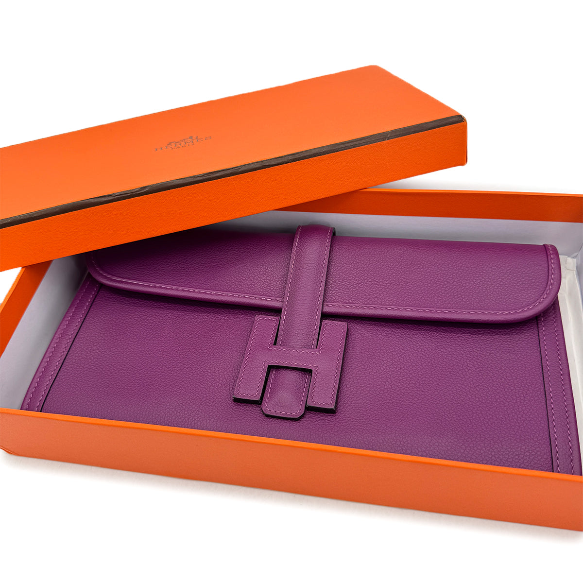 HERMES JIGE ELAN 29 ANEMONE EVERCOLOR CLUTCH BAG D 90303069