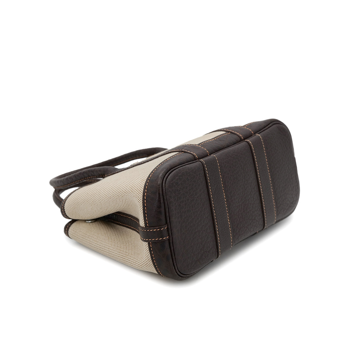 HERMES GARDEN PARTY TTPM MARON TOILE H BUFFLE SKIPPER HAND BAG □H 90303071