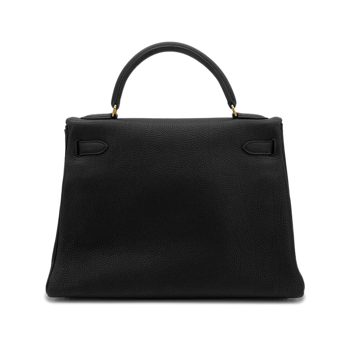 HERMES KELLY 32 RETOURNE BLACK TOGO HAND SHOULDER BAG □C GHW 90303072 - PURPOSE