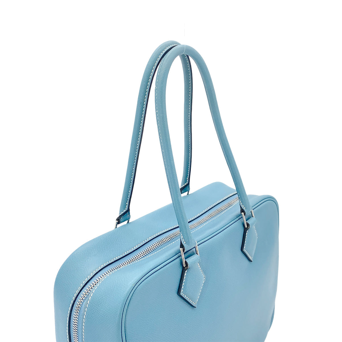 HERMES PLUME 28 BLUE JEAN VEAU EPSOM HAND BAG □I SHW 90303074