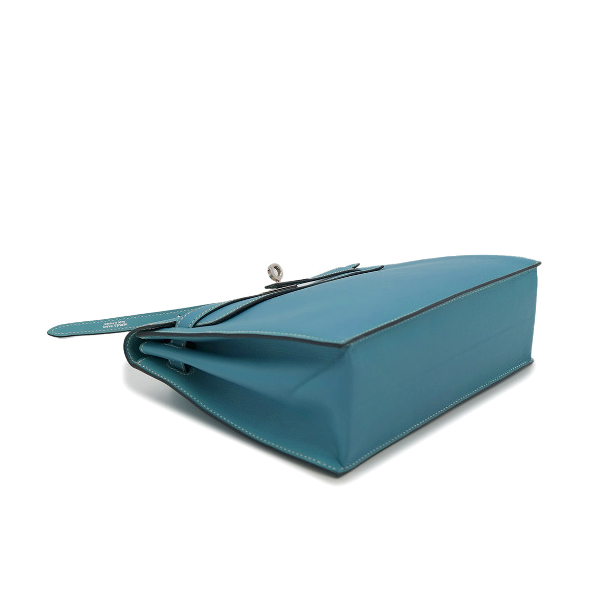 HERMES KELLY DANCE BLUE JEAN VEAU SWIFT SHOULDER BAG □K SHW 90303483