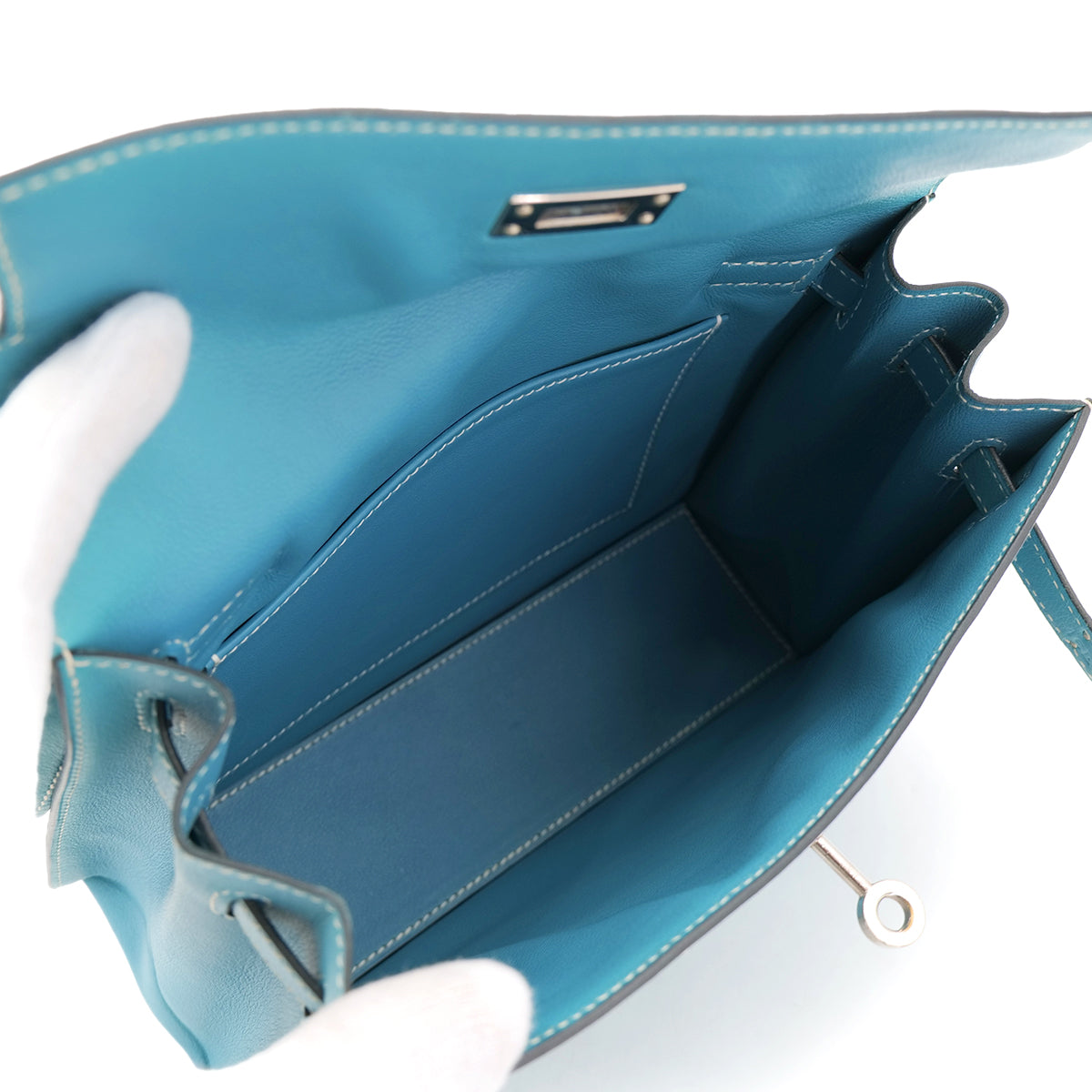 HERMES KELLY DANCE BLUE JEAN VEAU SWIFT SHOULDER BAG □K SHW 90303483